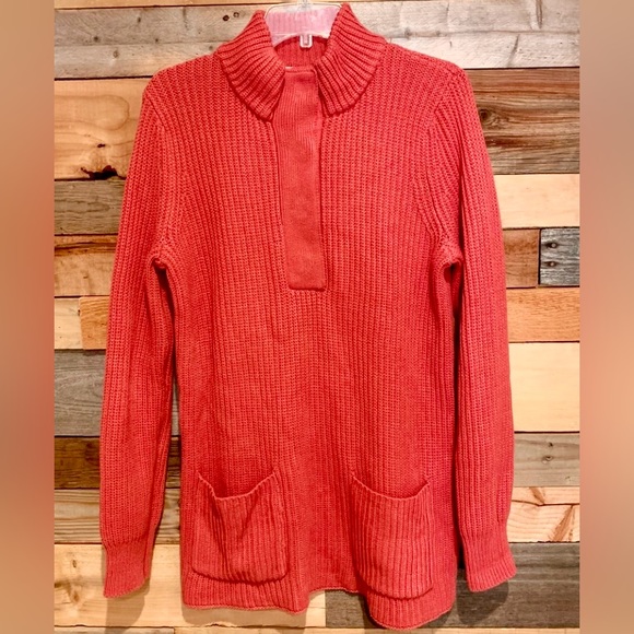 🍊Soft Surroundings Highland
Autum Leaf Ribbed Chunky Knit Tunic Knit Sweater. M - Picture 7 of 16